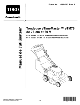 Toro eTimeMaster 76cm 60V Lawn Mower Manuel utilisateur