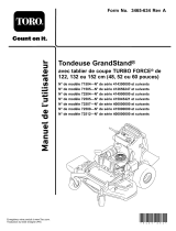 Toro GrandStand Mower, HD 60in TURBO FORCE Cutting Unit Manuel utilisateur
