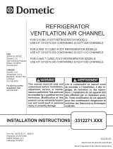 Dometic 3312271.XXX Refrigerator Ventilation Air Channel Guide d'installation