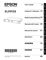 Epson ELPIF03 Projector Interface Board DisplayPort Mode d'emploi