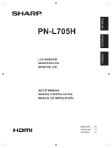 Sharp PN-L705H Guide d'installation