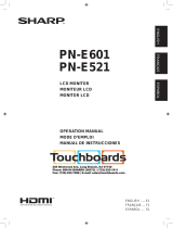 Sharp PN-E601 Manuel utilisateur