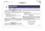 Steris Glass-Klenz Glass Detergent Mode d'emploi