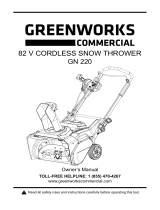 GreenWorks Commercial 82V Snow thrower Le manuel du propriétaire