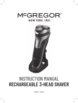 McGregor B&M 2021-5672 BM929121984 rechargeable 3-head shaver Le manuel du propriétaire
