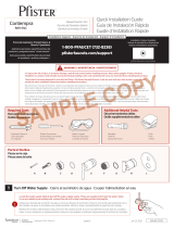 Pfister R89-SNCBG Instruction Sheet