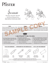 Pfister Savannah 801-SVHC Instruction Sheet