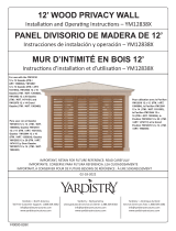 Yardistry 12 ft. Gazebo Privacy Wall Manuel utilisateur