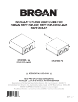 Broan ERVS100S-HW Guide d'installation