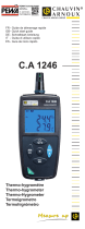 Chauvin-Arnoux CA 1246 THERMO-HYGROMETER Guide de démarrage rapide